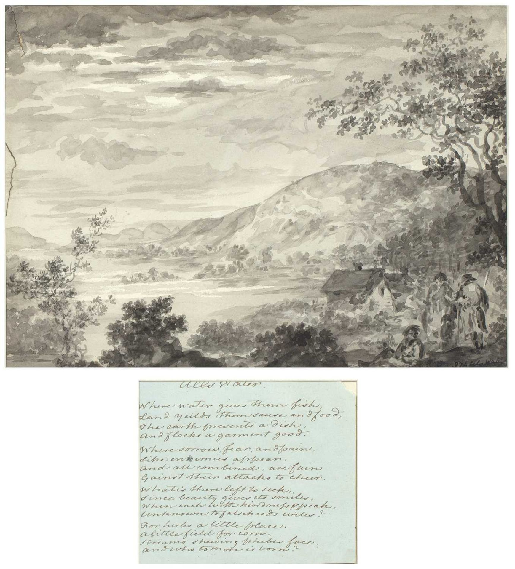 English School, four early 19th century watercolours of the Lake District, each framed together with - Bild 7 aus 12