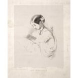 A folio containing a collection of c20 18th/19th century portrait engravings including Princess