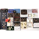 Coinage to include Royal Mint proof coin sets 1989,1990,1994,1995,1998,1999, five 1 pound bank