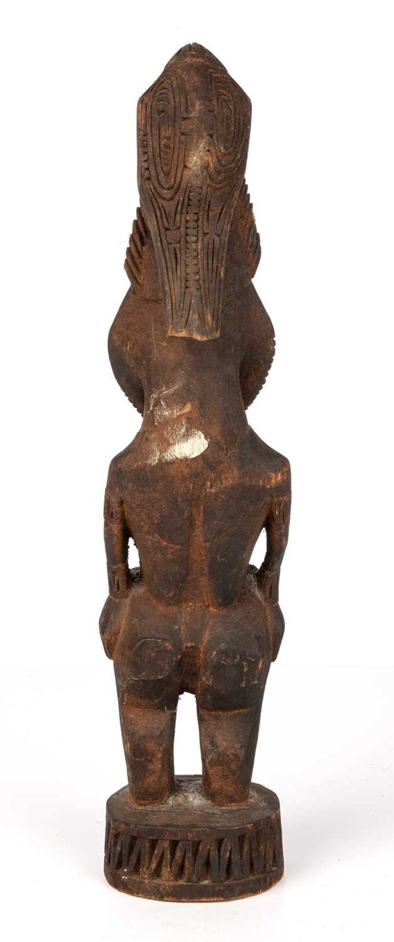 A mid to late 20th century south sea islands carved wooden figure 37cm high. - Image 2 of 3