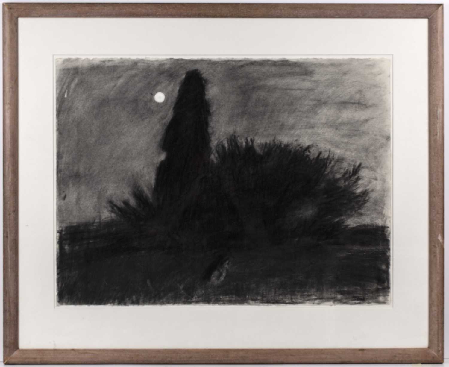 Jane Bond (1939), 'Moolight Cat', charcoal 56cm x 76cm Qty: 1 Framed and glazed - Bild 2 aus 3