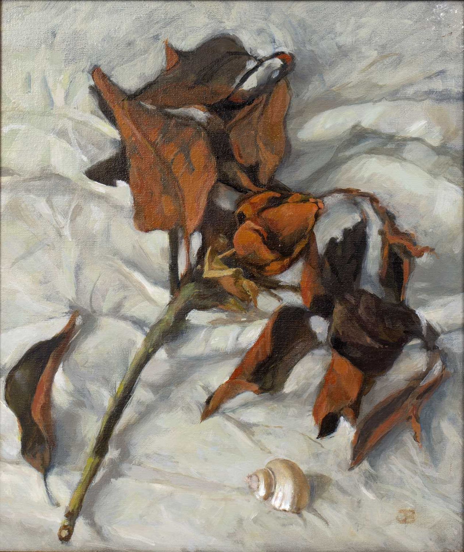 Jane Bond (1939), 'Nature Morte', oil on canvas 41cm x 34cm Exhibited at The New English Art Club,