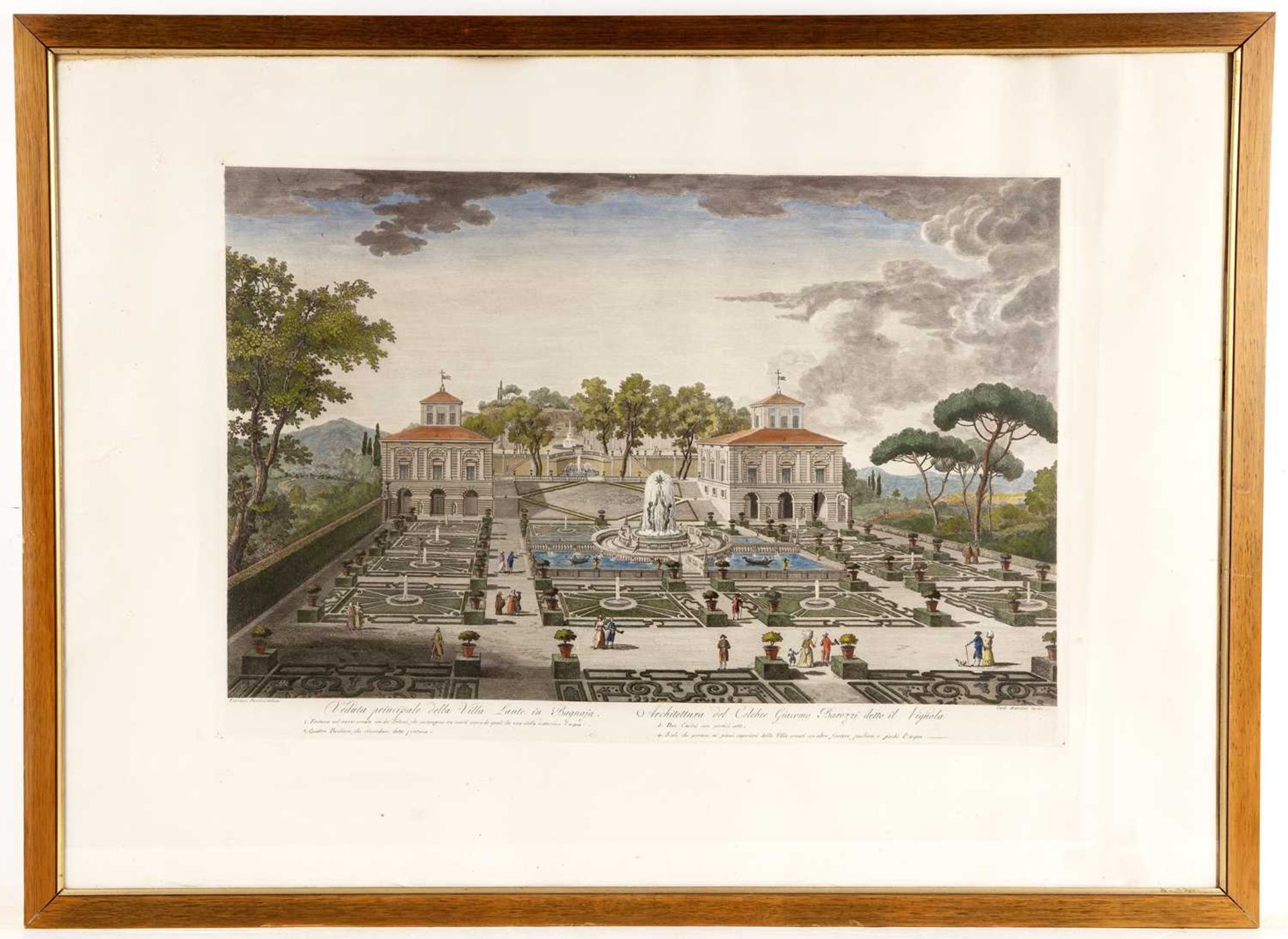 Antonini after Francesco Panini 'Veduta principale della Villa Lante in Bagnaja (440 x 640mm) plus a - Bild 2 aus 21