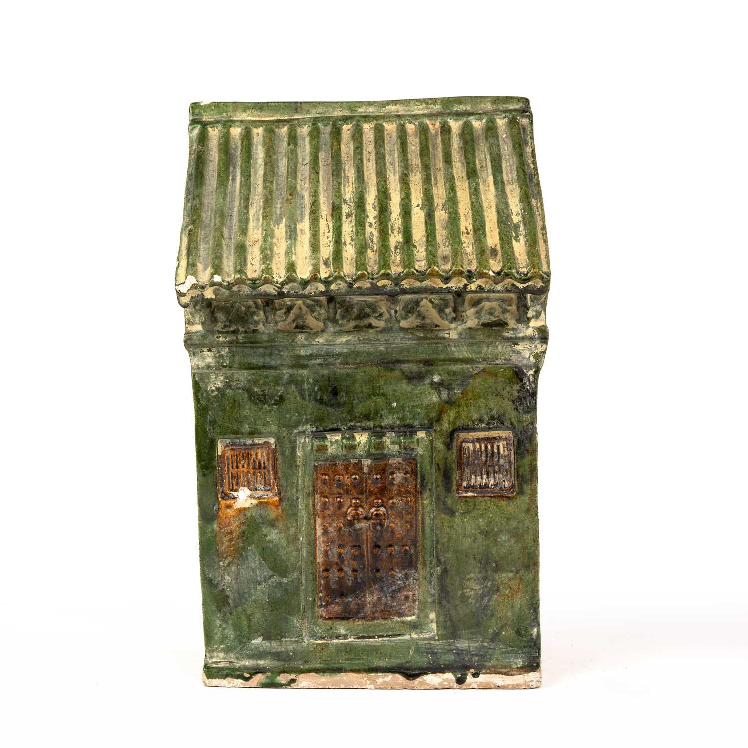 A Chinese Han style green glazed model of a funerary house 21cm high. Previously from the collection