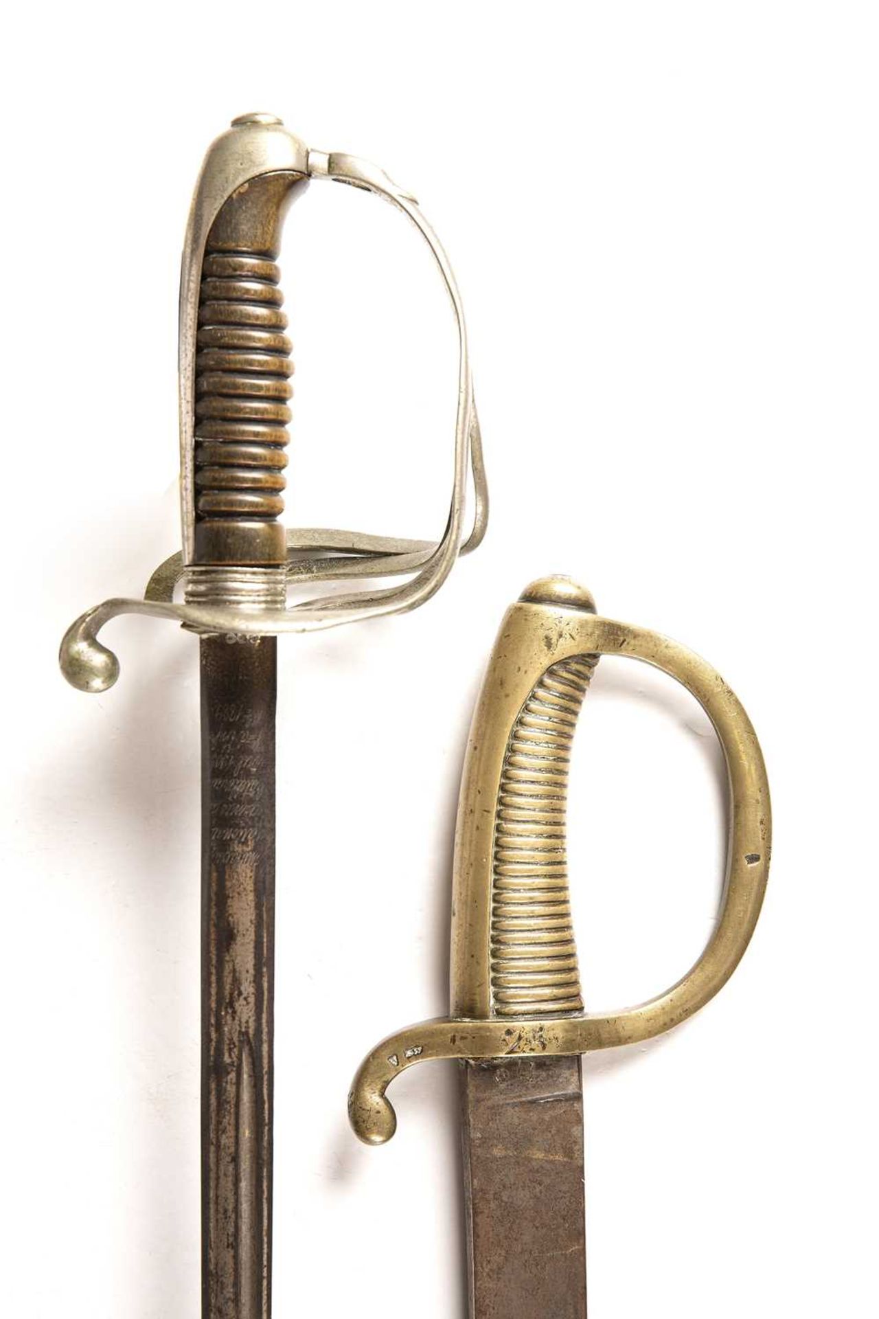 A late 19th/ early 20th century French officer's sword with horn grip and inscription to the - Bild 4 aus 4
