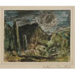 Katharine Pountney (20th Century School) 'Untitled landscape, mixed media, signed in pencil to the