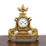 Achille Brocot (1817-1878) French mantel clock in ormolu case, encasing a white enamel dial with