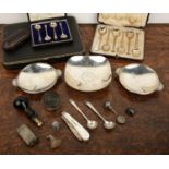 Collection of silver and other miscellaneous objects including: a small Sampson Mordan propelling