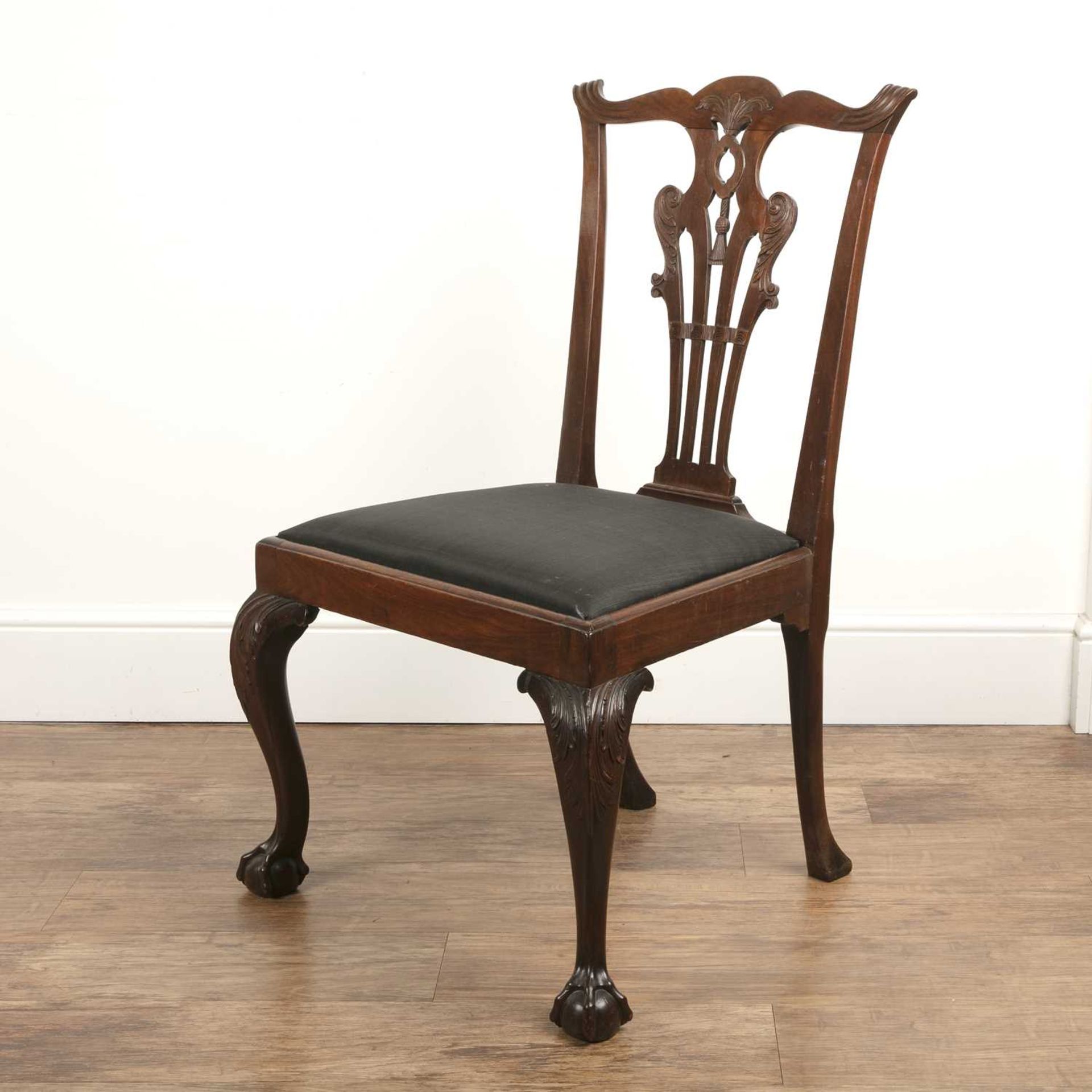 Single mahogany side chair with a carved splat back, 58cm wide x 96cm high Provenance: The - Image 3 of 4