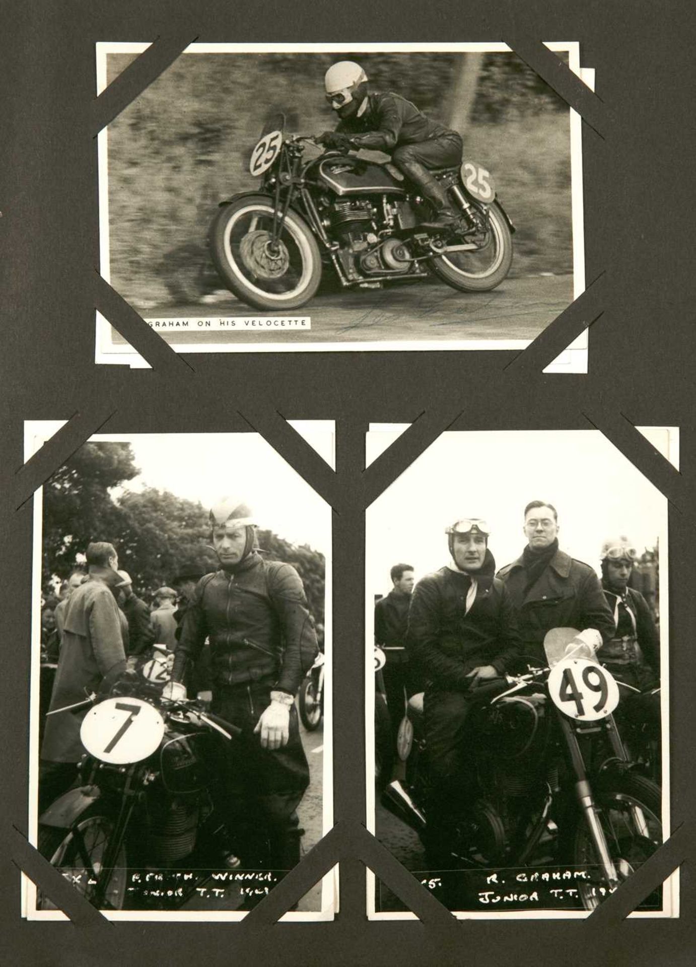 Early 20th Century and later album containing a collection of motorbike and Tourist Trophy (TT