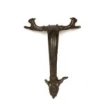 Bronze cast handle Italian, 16th/17th Century in the Renaissance manner with cast animal head and