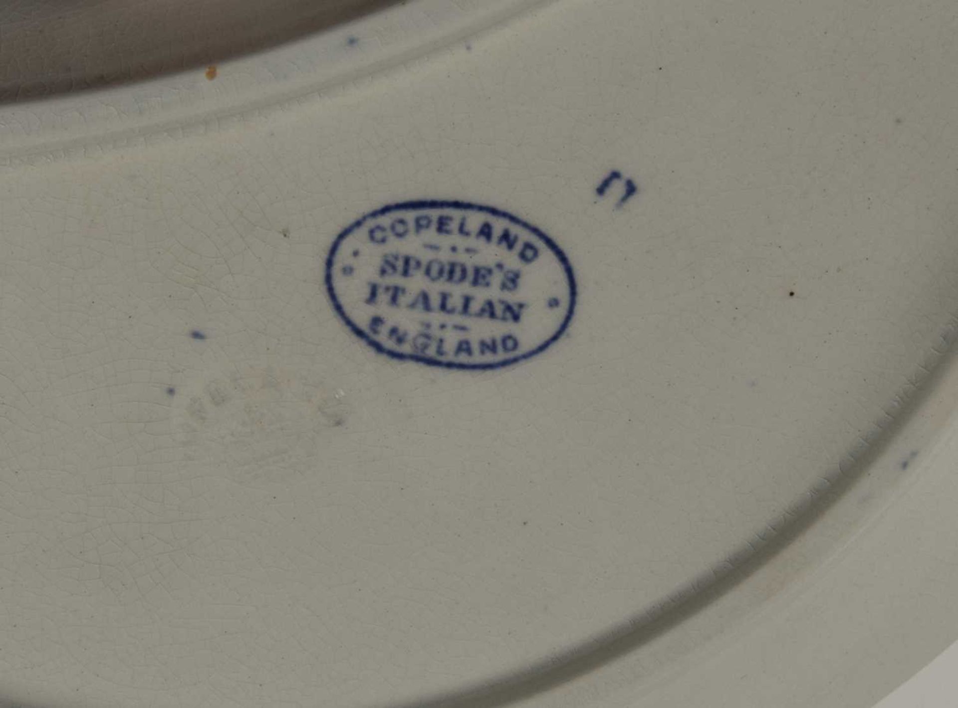 Copeland Spode Italian blue and white part dinner service including: plates, serving dishes, teacups - Image 3 of 6