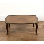Marquetry low occasional table French, with gilt metal mounts, 71cm wide x 46cm deep x 29cm