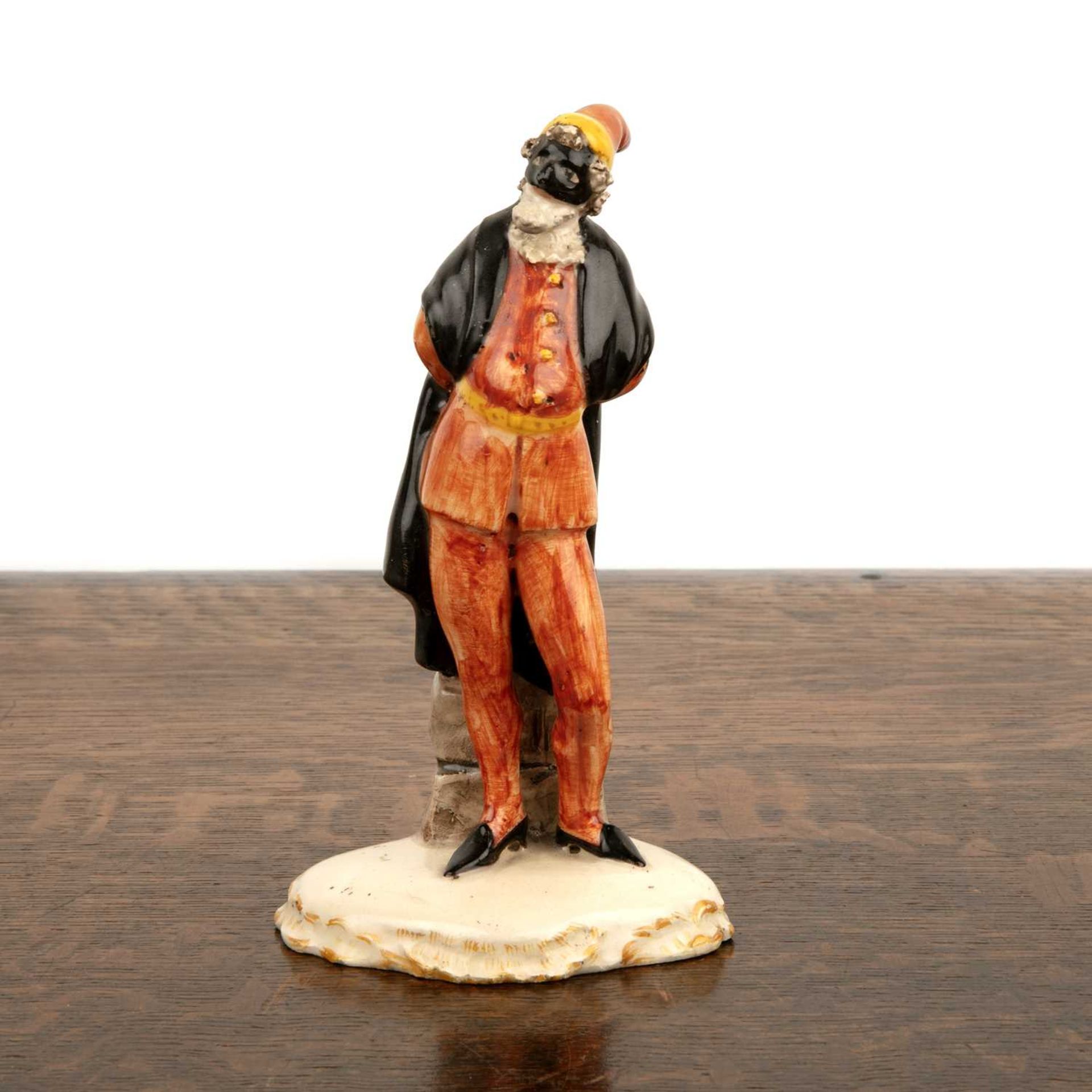 Nove porcelain model of Il Dottore Italian, Venice, the character taken from the Commedia del