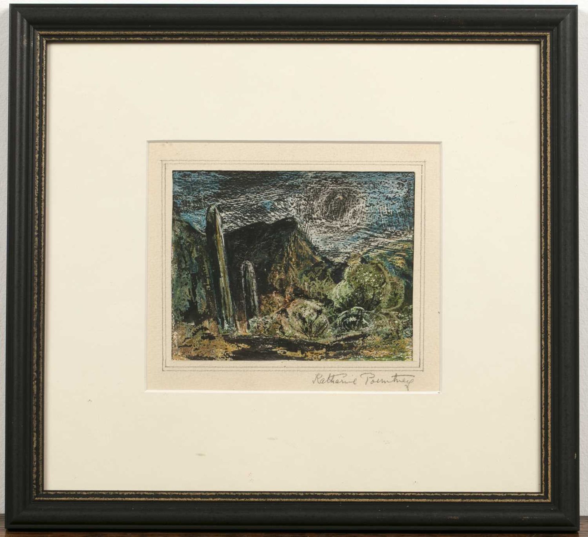 Katharine Pountney (20th Century School) 'Untitled landscape, mixed media, signed in pencil to the - Image 2 of 3