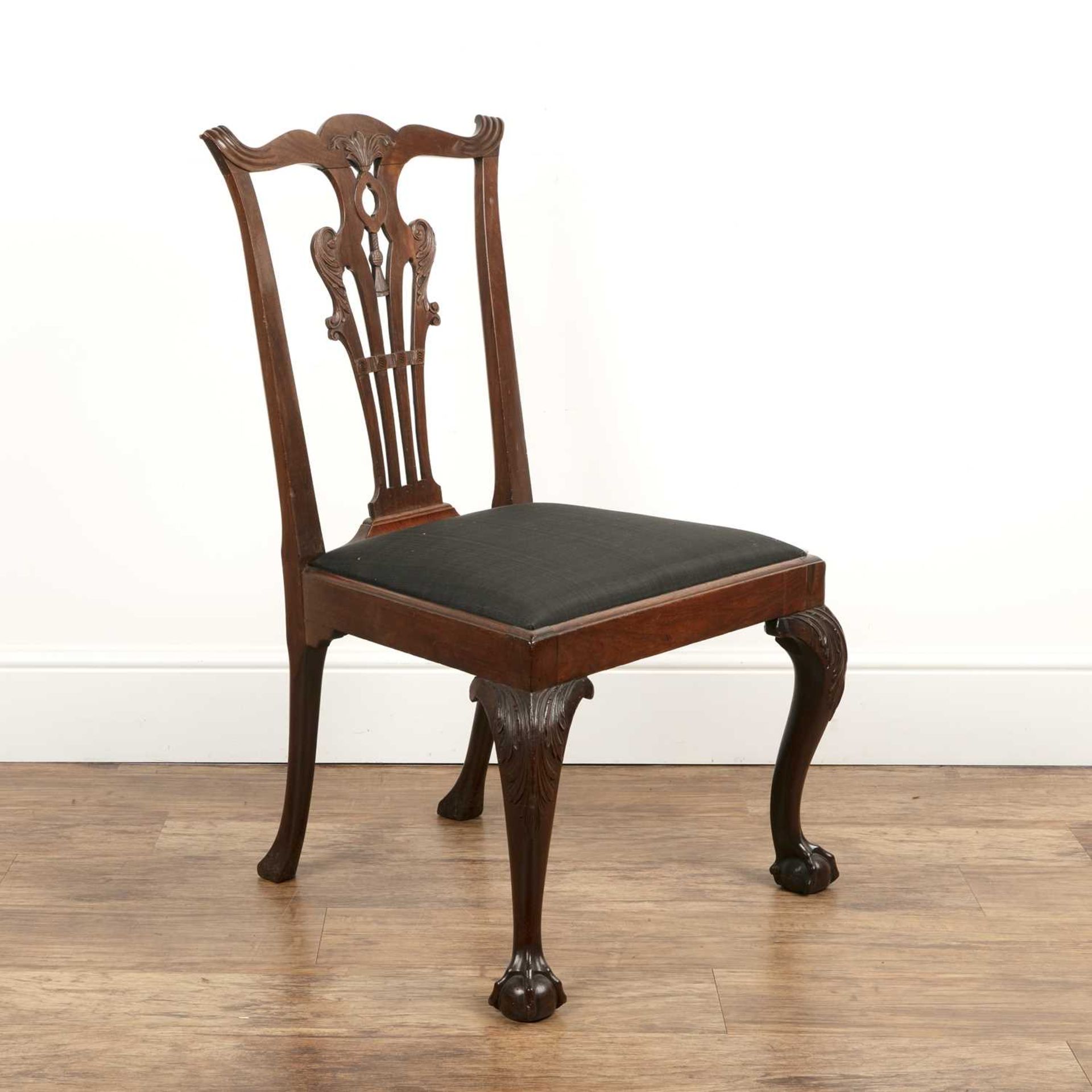 Single mahogany side chair with a carved splat back, 58cm wide x 96cm high Provenance: The - Image 2 of 4