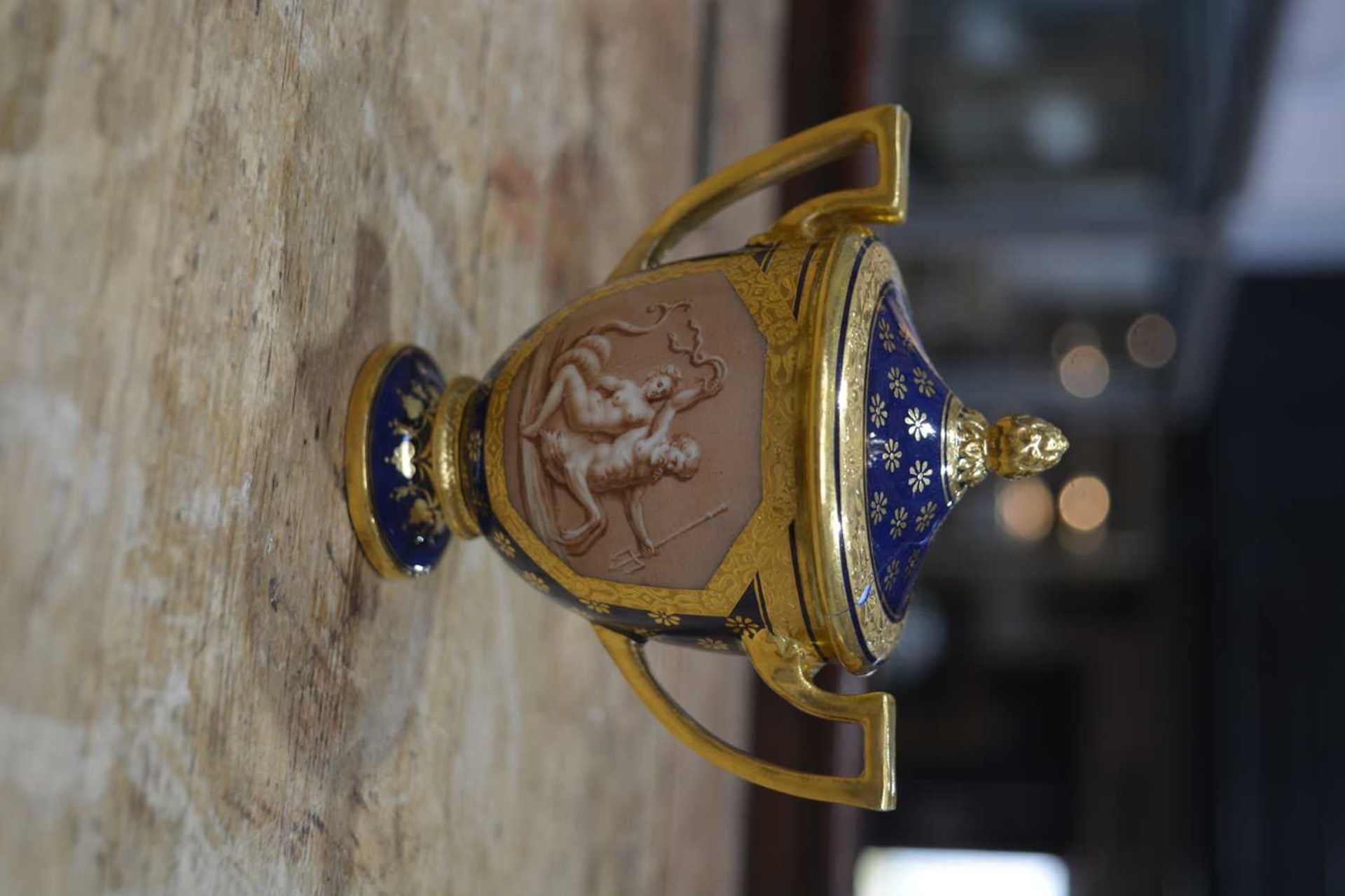 Group of pieces including a glass whisky decanter with a silver rim, 24cm high, a Samson porcelain - Image 12 of 13