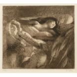 B. Kelly (Contemporary) 'Untitled figure', etching, numbered 7/40, signed in pencil lower right,