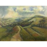 Frank Palmer Cook (20th Century English School) 'Painswick Beacon', watercolour, unsigned, 46cm x