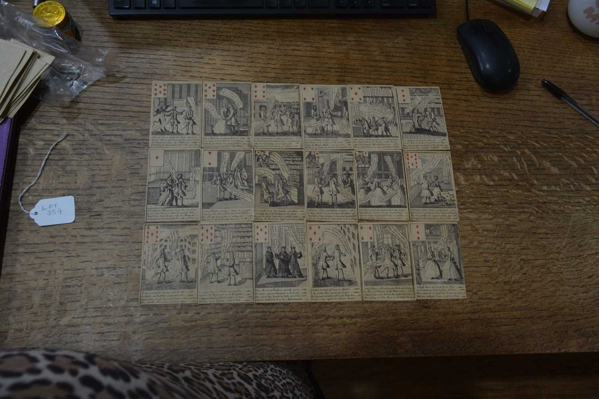 Group of games including a pack of French playing cards, dominoes, crib boards and other pieces - Image 6 of 13