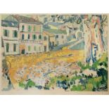 After Maurice de Vlaminck 'Restaurant de la Machine at Bougival', print in colours, pencil signed to