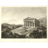 F* Hegui after Louis-François Cassas Vue du Temple de Segeste, etching with aquatint, 29.5 x 42cm;