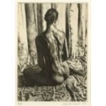 Mark Clark A seated nude, artist's proof, etching, pencil signed in the margin and dated '97, 17.5 x