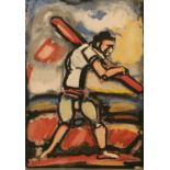 Georges Rouault Christ carrying the cross (from The Passion), lithograph in colours, 28 x20cm