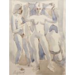 Sydney d'Horne Shepherd (1909-1993) 'Untitled study of nude females', watercolour, signed lower