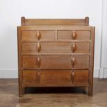 Gordon Russell (1892-1980) Oak, 'Stow' (Design 103) chest of drawers, configured as two short over