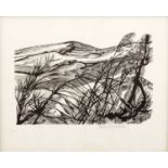 Peter Reddick (1924-2010) 'Untitled landscape', woodcut, signed in pencil lower right, 14.5cm x 18cm