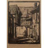 20th Century English School 'Sevenoaks, Kent', wood engraving, indistinctly signed and titled in