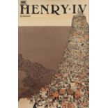 Royal Shakespeare Company Barbican Theatre advertising poster 'Henry IV', circa 1982, designed by