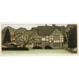 John Brunsdon (1933-2014) 'Halls Croft and Garden', etching and aquatint, numbered 4/175, signed,