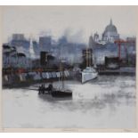 Colin Ruffell (b.1939) 'Embankment II' screenprint, artists proof, signed in pencil lower right,