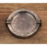 Christian Dior Silver plated ashtray or dish, stamped to the underside, 19.5cm across Overall