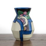 Clarice Cliff (1899-1972) 'Latona Dahlia' ceramic vase, with printed marks to the base, 21cm high