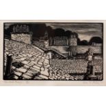 George Frank Reiss (1893-1973) 'Kendal Roofs', wood engraving, numbered 20/42, signed and dated 1927