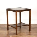 Utility occasional table Oak, 20th Century, with square top, unmarked, 51cm wide x 67cm high At
