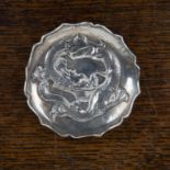 Wang Hing white metal/silver small pin dish Chinese, Export, late 19th/early 20th Century, decorated