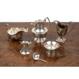 Group of miscellaneous silver Including: a large jug bearing marks for William Comyns & Sons Ltd,