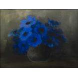 Janus de Winter (1882-1951) 'Blue anemone', pastel, signed lower left, 48cm x 63cm Overall minor