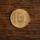 Napolean III 20 Franc coin French, dated 1864, 7g approx overall At present, there is no condition