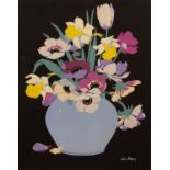 John Edmund Mace (1889-1952) 'Vase of flowers', screenprint, signed lower right, unframed, 23cm x