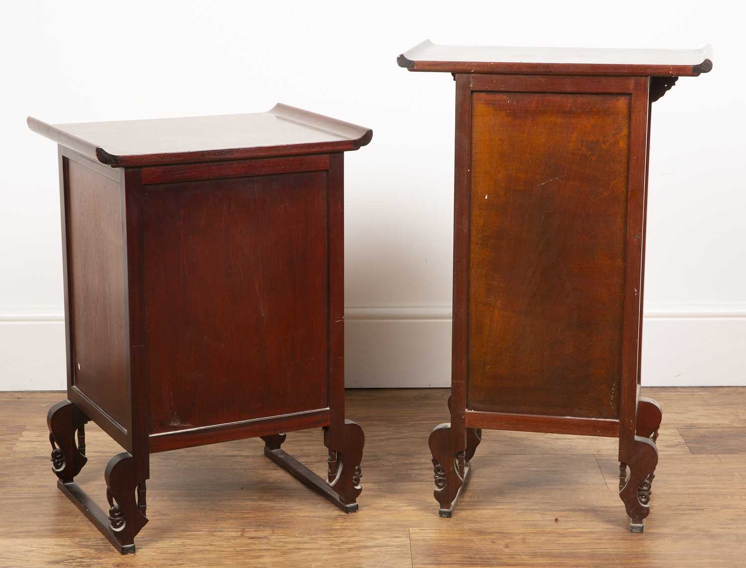 Two small sets of drawers Chinese, one 47cm wide x 75cm high x 25cm deep and the other 44.5cm wide x - Image 4 of 6