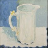 Susanna Linhart (1931-2021) 'Still Life of a Jug', oil on canvas, signed in lower right, 36.5cm x