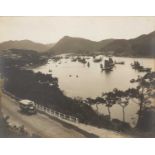 Group of pictures Chinese and Japanese, including a pair of photographic views, 18cm x 22cm, a