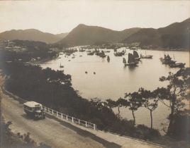 Group of pictures Chinese and Japanese, including a pair of photographic views, 18cm x 22cm, a