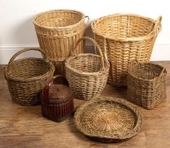 Group of handmade and other baskets (7) Provenance: The Olivia Dell collection. In generally good