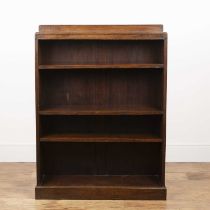 Heals Oak, bookcase, with adjustable shelves, circa 1930, unmarked, 87cm wide x 119cm high x 24cm